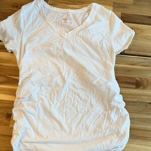 Isabel Maternity by Ingrid & Isabel White V-Neck Tee